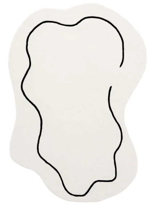 Tekstuurne elevandiluu vaip Loop — Reljeefne ja pehme