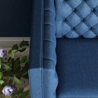 Barium FR upholstery fabric in interior — 100% polyester FR, BS 5852 CRIB 5, 32-colour palette. Lifestyle view 6.