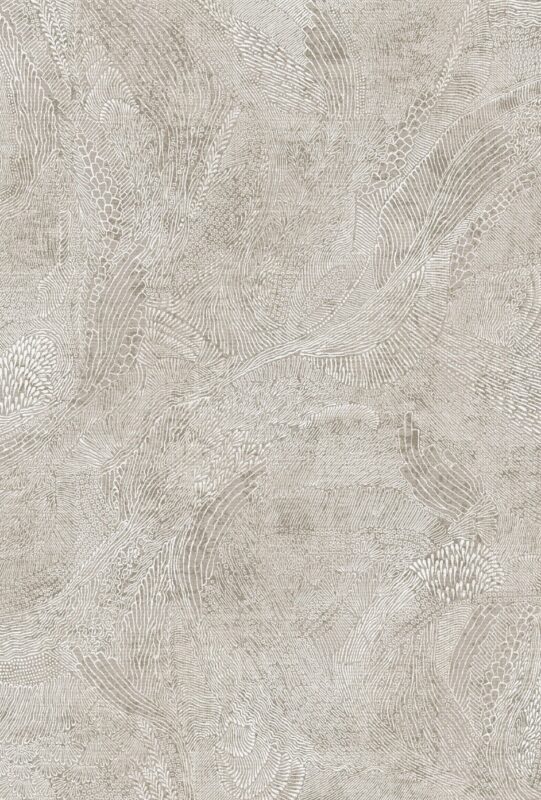 Berwick Champagne Rug — classic damask pattern, top view