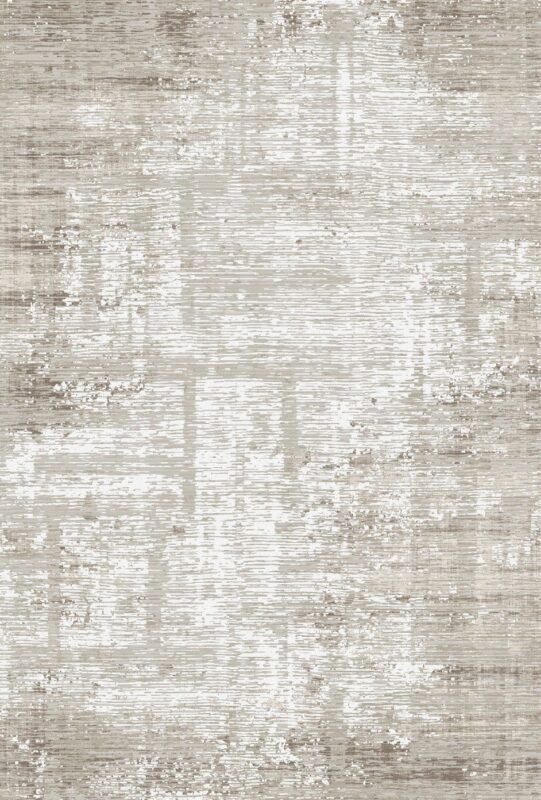 Berwick Cream Tide Rug — classic damask pattern, top view