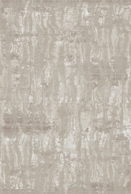 Berwick Pale Earth Rug — classic damask pattern, top view