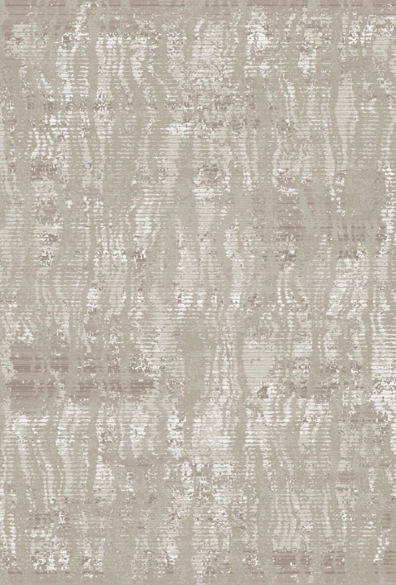 Berwick Pale Earth Rug — classic damask pattern, top view
