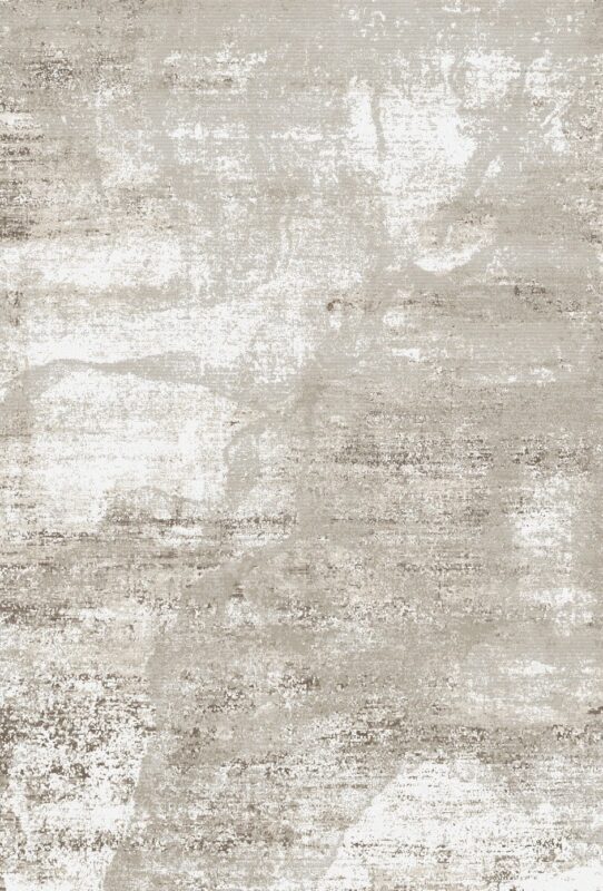 Berwick Soft Ivory Rug — classic damask pattern, top view