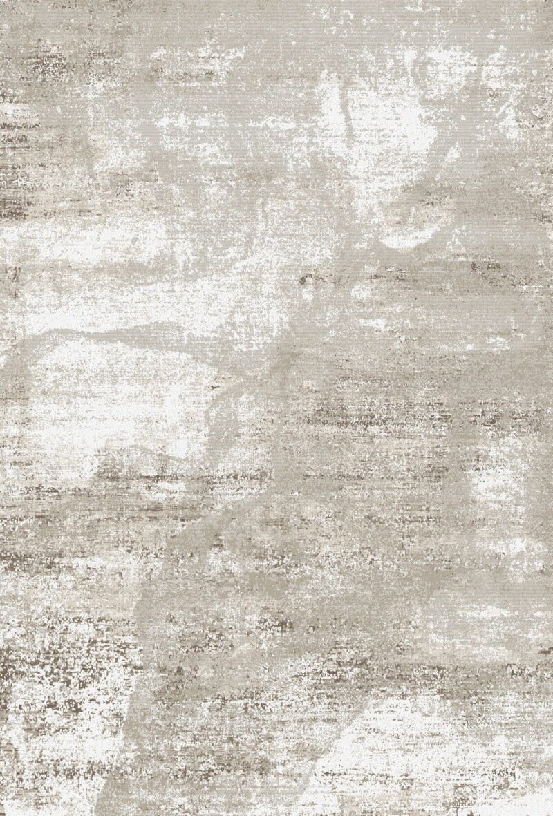 Berwick Soft Ivory Rug — classic damask pattern, top view