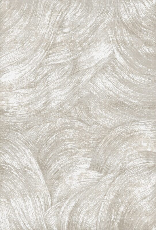 Berwick Warm Beige Rug — classic damask pattern, top view