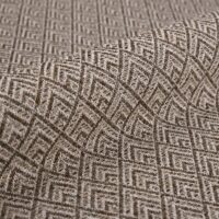 Calace FR flame-retardant upholstery fabric, colour 03: 100% polyester Dessin weave with a fine 4.5 × 3.5 cm texture, 140 cm wide, 50 000 Martindale rubs class SC, EN 1021 / IMO Part 8 / C&M / CRIB 5 (BS 5852) certified — for hotels, restaurants, offices and public-space upholstery.