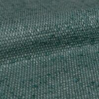 Cassia FR flame-retardant upholstery fabric, colour 11: 55% recycled olefin / 24% polyester / 21% PAN Uni boucle-chenille weave, 140 cm wide, 670 g/m², 45 000 Martindale rubs class SC, EN 1021 / IMO Part 8 / C&M certified — UV-stable, sustainability-positioned contract fabric.