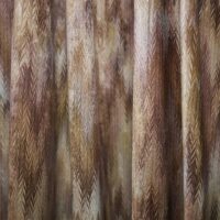 Ceramic decorative fabric in interior — viscose / cotton blend, large-scale pattern. Lifestyle view 6.