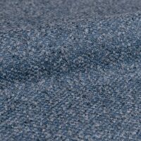 Chia recycled-content upholstery fabric, colour 01: 93% recycled olefin / 7% polyester Uni weave with a natural earthy texture, 140 cm wide, 490 g/m², 40 000 Martindale rubs class SC, light fastness 7 — UV-stable, stain-resistant sustainability-led upholstery for residential and contract.