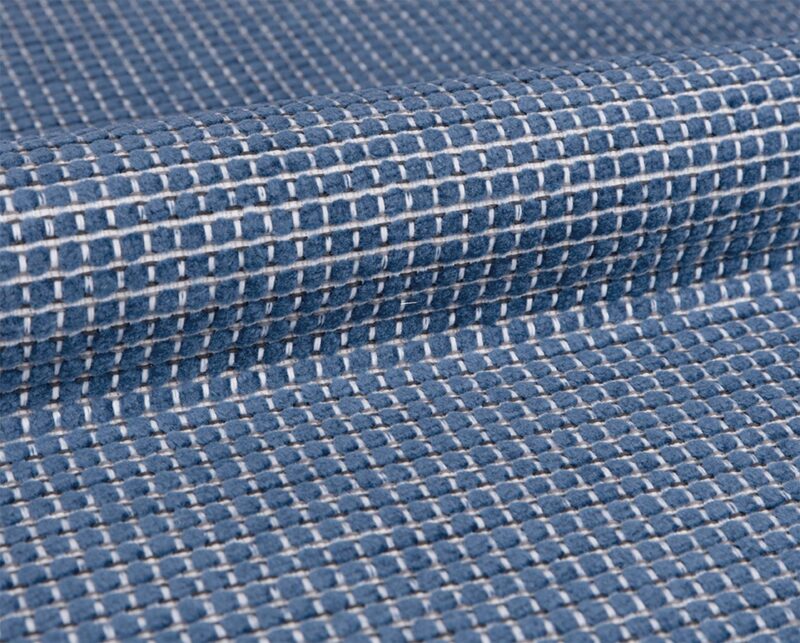 Chive recycled-content upholstery fabric, colour 01: 94% recycled olefin / 6% polyester Uni weave with a fine textured surface, 140 cm wide, 535 g/m², 50 000 Martindale rubs class SC, light fastness 7 — UV-stable, stain-resistant sustainability-led upholstery.