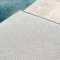 Chive recycled-content upholstery fabric in interior — 94% recycled olefin / 6% polyester, UV-stable, stain-resistant. Lifestyle view 2.