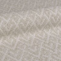 Cilantro recycled-content upholstery fabric, colour 06: 92% recycled olefin / 8% polyester Dessin weave with a fine 4 × 4.5 cm micro-texture, 140 cm wide, 523 g/m², 30 000 Martindale rubs class GC, light fastness 7 — UV-stable, stain-resistant sustainability-led upholstery.
