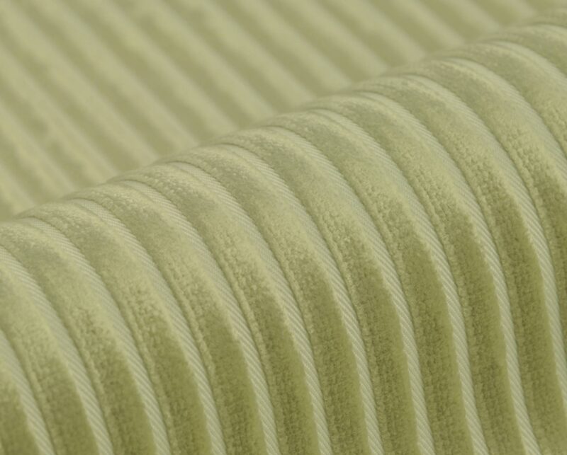 Gabra viscose-led upholstery fabric, colour 01: 57% viscose / 43% polyester Dessin weave with a fine vertical rib texture, 140 cm wide, 510 g/m², 50 000 Martindale rubs class SC, light fastness 5 — lustrous premium upholstery for sofas and lounge seating.