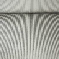 Gabra viscose ribbed upholstery fabric in interior — 57% viscose / 43% polyester, lustrous low-sheen surface. Lifestyle view 3.