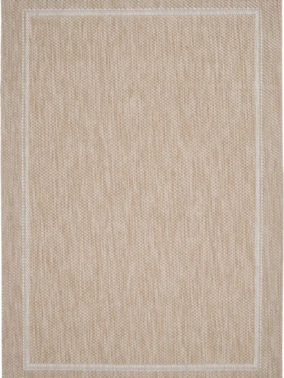 Grano Frame Amber bordered outdoor rug top view