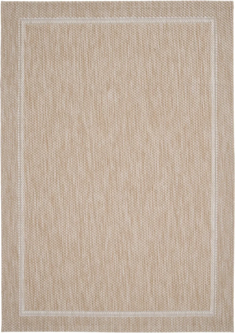 Grano Frame Amber bordered outdoor rug top view