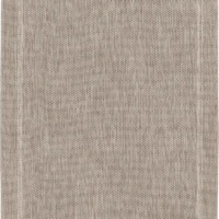 Grano Frame Gray bordered outdoor rug top view