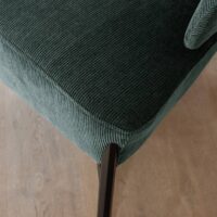 Lazuli FR upholstery fabric in interior — plush chenille FR with BS 5852 CRIB 5 certification. Lifestyle view 5.