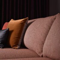 Monti FR upholstery fabric in interior — 100% polyester FR Dessin, BS 5852 CRIB 5 certified. Lifestyle view 4.