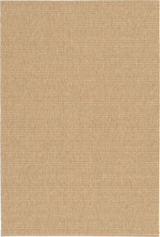 Oasis beige outdoor terrace rug top view