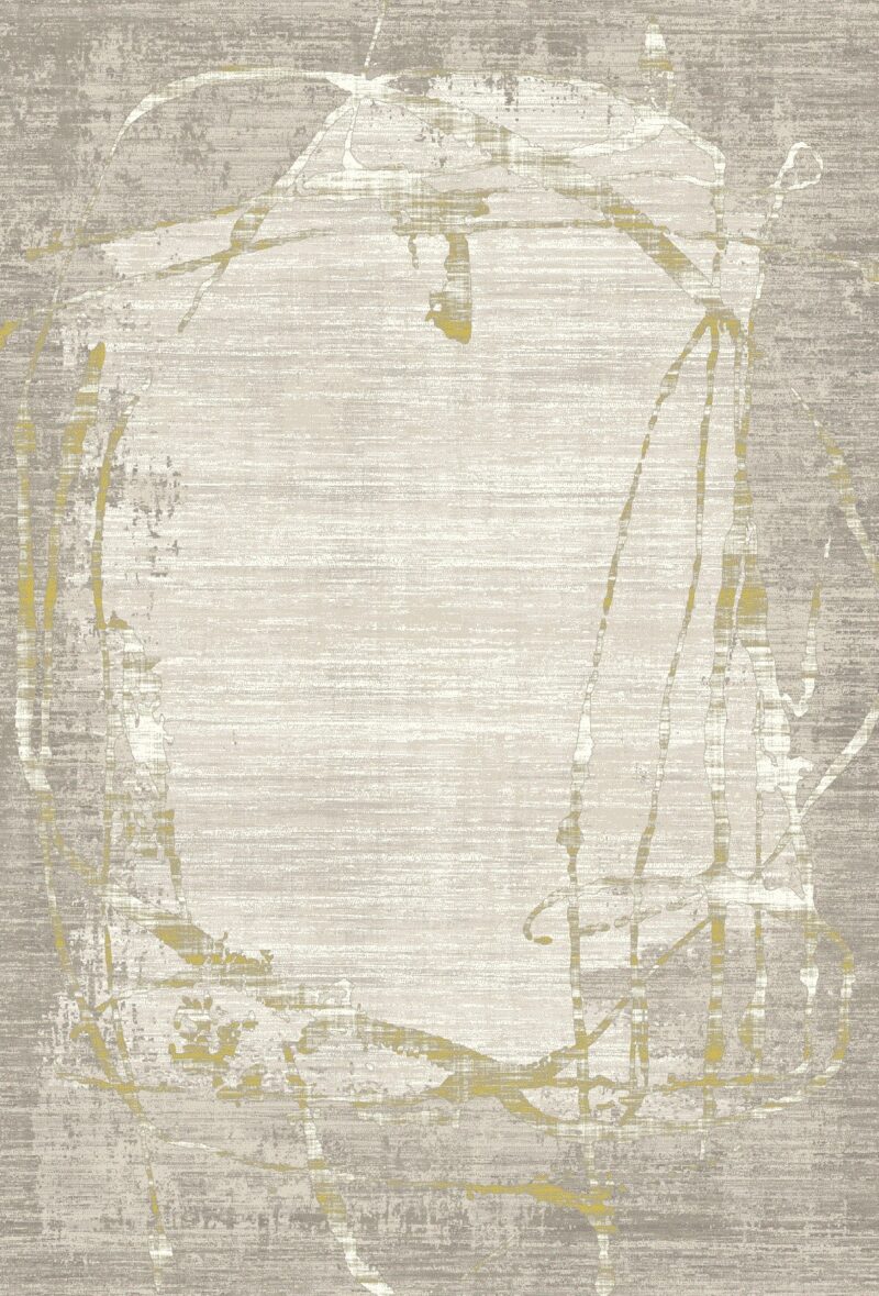 Savage Sand Veil Rug — classic damask pattern, top view