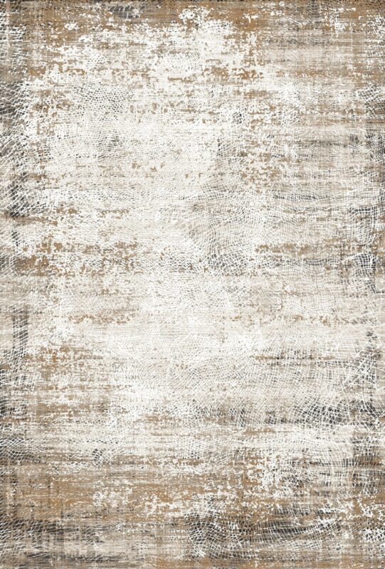 Soho Midnight Patina Rug — classic damask pattern, top view