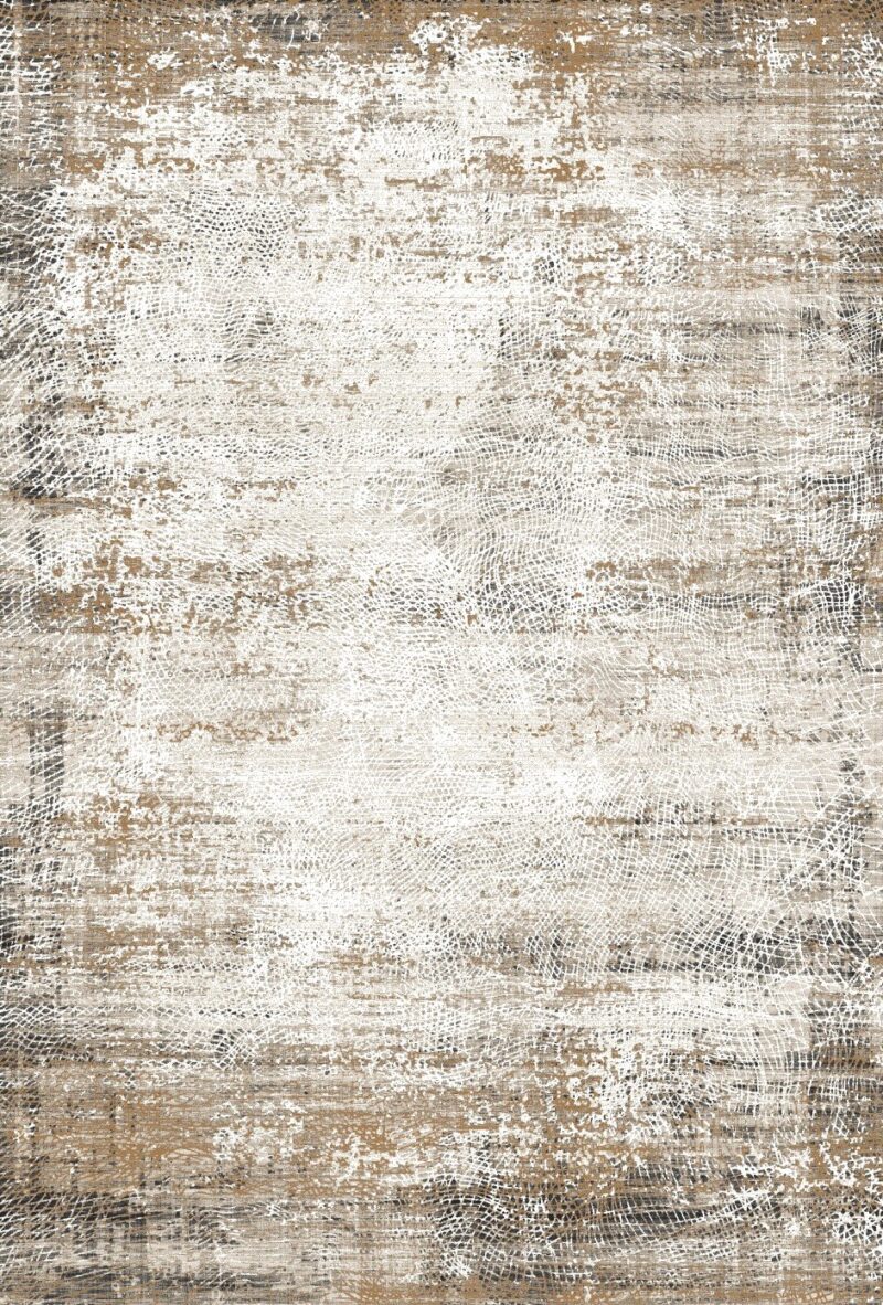 Soho Midnight Patina Rug — classic damask pattern, top view