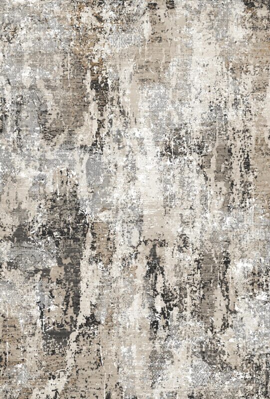 Soho Twilight Mist Rug — classic damask pattern, top view
