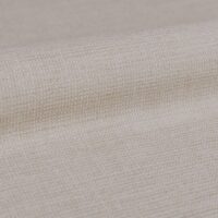 Sumac FR flame-retardant upholstery fabric, colour 04: 52% PAN / 19% recycled polyester / 16% viscose / 7% polyester / 6% linen Uni melange weave with a warm, slightly hairy natural-fibre hand, 140 cm wide, 632 g/m², 40 000 Martindale rubs class SC, EN 1021 / IMO Part 8 / C&M certified.