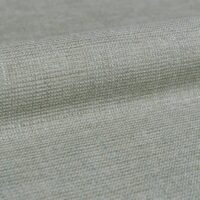 Sumac FR flame-retardant upholstery fabric, colour 12: 52% PAN / 19% recycled polyester / 16% viscose / 7% polyester / 6% linen Uni melange weave with a warm, slightly hairy natural-fibre hand, 140 cm wide, 632 g/m², 40 000 Martindale rubs class SC, EN 1021 / IMO Part 8 / C&M certified.