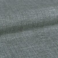 Sumac FR flame-retardant upholstery fabric, colour 13: 52% PAN / 19% recycled polyester / 16% viscose / 7% polyester / 6% linen Uni melange weave with a warm, slightly hairy natural-fibre hand, 140 cm wide, 632 g/m², 40 000 Martindale rubs class SC, EN 1021 / IMO Part 8 / C&M certified.