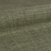 Sumac FR flame-retardant upholstery fabric, colour 16: 52% PAN / 19% recycled polyester / 16% viscose / 7% polyester / 6% linen Uni melange weave with a warm, slightly hairy natural-fibre hand, 140 cm wide, 632 g/m², 40 000 Martindale rubs class SC, EN 1021 / IMO Part 8 / C&M certified.