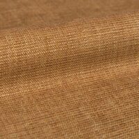 Sumac FR flame-retardant upholstery fabric, colour 18: 52% PAN / 19% recycled polyester / 16% viscose / 7% polyester / 6% linen Uni melange weave with a warm, slightly hairy natural-fibre hand, 140 cm wide, 632 g/m², 40 000 Martindale rubs class SC, EN 1021 / IMO Part 8 / C&M certified.