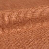Sumac FR flame-retardant upholstery fabric, colour 19: 52% PAN / 19% recycled polyester / 16% viscose / 7% polyester / 6% linen Uni melange weave with a warm, slightly hairy natural-fibre hand, 140 cm wide, 632 g/m², 40 000 Martindale rubs class SC, EN 1021 / IMO Part 8 / C&M certified.