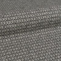 Thyme recycled-content upholstery fabric, colour 03: 94% recycled olefin / 6% polyester Uni weave with a soft, lightly slubbed natural-fibre look, 140 cm wide, 580 g/m², 45 000 Martindale rubs class SC, light fastness 7 — UV-stable, stain-resistant sustainability-led upholstery.