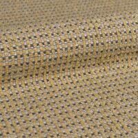 Thyme recycled-content upholstery fabric, colour 08: 94% recycled olefin / 6% polyester Uni weave with a soft, lightly slubbed natural-fibre look, 140 cm wide, 580 g/m², 45 000 Martindale rubs class SC, light fastness 7 — UV-stable, stain-resistant sustainability-led upholstery.