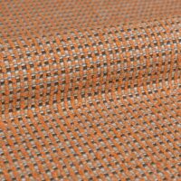 Thyme recycled-content upholstery fabric, colour 09: 94% recycled olefin / 6% polyester Uni weave with a soft, lightly slubbed natural-fibre look, 140 cm wide, 580 g/m², 45 000 Martindale rubs class SC, light fastness 7 — UV-stable, stain-resistant sustainability-led upholstery.