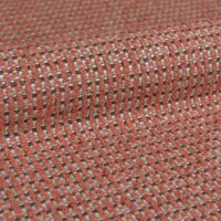 Thyme recycled-content upholstery fabric, colour 10: 94% recycled olefin / 6% polyester Uni weave with a soft, lightly slubbed natural-fibre look, 140 cm wide, 580 g/m², 45 000 Martindale rubs class SC, light fastness 7 — UV-stable, stain-resistant sustainability-led upholstery.