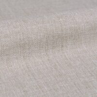 Tonka FR recycled-content flame-retardant upholstery fabric, colour 02: 51% recycled olefin / 49% recycled polyester Uni weave with a salt-and-pepper two-tone micro-texture, 140 cm wide, 395 g/m², 40 000 Martindale rubs class SC, EN 1021 / IMO Part 8 / C&M certified — over 99% recycled content.