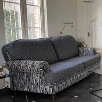 Hermes Polyester-Cotton Upholstery Fabric: 70% polyester, 30% cotton, 140 cm wide, 550 g/m², 42 000 Martindale cycles. Fabric texture, view 2.